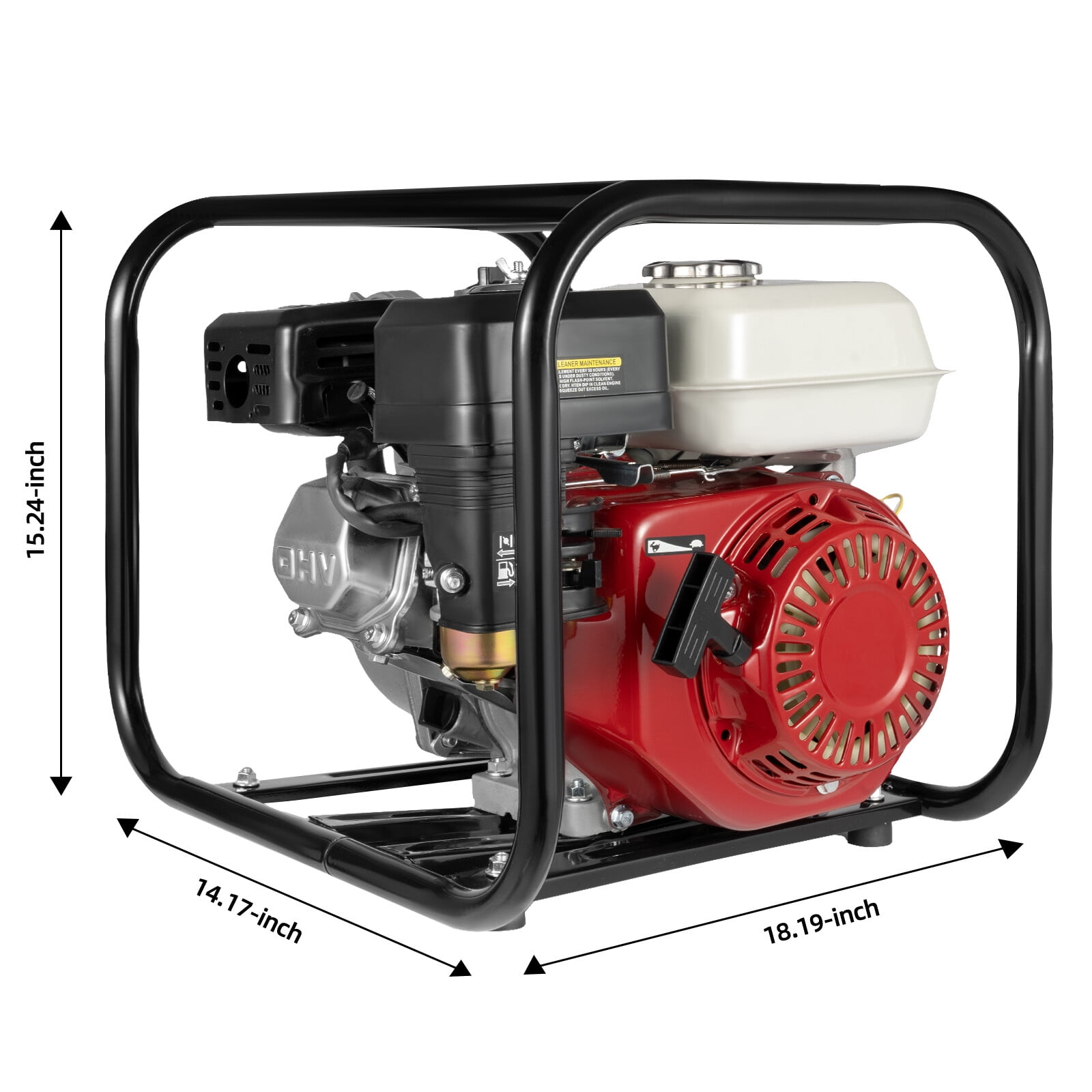DENEST 2" Inch 6.5HP Gas Water Semi Trash Pump Gas-Power Water Irrigation Transfer Pump