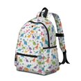 thumbnail image 2 of Colorful Dinosaur and Nature Pattern Cute School Backpack with Padded Back and Adjustable Shoulder Straps 13.4"x11"x4.7", 2 of 5