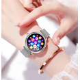 thumbnail image 3 of Reloj inteligente deportivo resistente al agua, monitor de oxígeno en sangre y frecuencia cardíaca, podómetro de calorías, reloj de fitness para iPhone Android plateado JM, 3 of 5