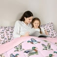 thumbnail image 5 of Homewish Rustic Mallard Full Size Comforter Sets,Country Farm Duck Bedding Comforter Set,Pink Gray Green Bedding Sets For Girls Kids,Ultra Soft Home Decor Reversible,3-Piece, 5 of 8