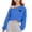 Blue, variant on Edvintorg Sweatshirts for Teen Girls One Shoulder Cropped Sweatshirt Solid Color Long Sleeve Casual Pullover Top Lightweight Little Girls Clothes Size 5-15
