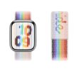 thumbnail image 4 of CNKOO Suitable for iwatch1-s10 watch strap with green cloud/spring cherry nylon loop Velcro wristband  Apple Watch strap, 4 of 4