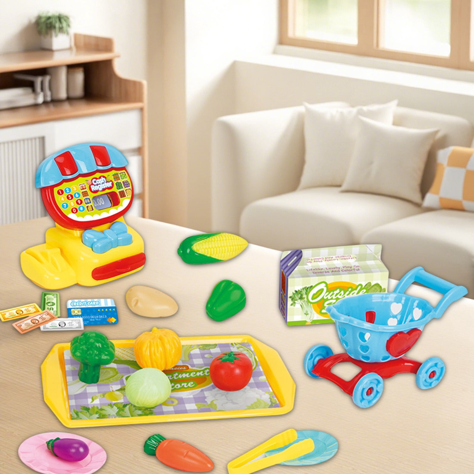 Ensemble De Thé Pour Petite Fille – Service à Thé En Jouet (bleu) Pour Enfants De 3 à 6 Ans, Accessoires Cuisine Pour Jeu De Rôle