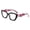 Black Pink, variant on Thick Cat Eye Reading Glasses Fashionable Oversized Polygonal Readers Women's Trendy Butterfly Presbyopic Glasses +1.50