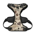 thumbnail image 5 of Picia Abstract Coffee Pattern With Letters No-Pull Dog Harness Reflective Front Clip Vest with Handle,Step-in Air Dog Harness,Adjustable 2 Metal Rings 4 Buckles,Easy to Put on & Take Off Medium, 5 of 9