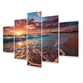 thumbnail image 2 of Designart "Horizon by the Sunset Beach V" Coastal Metal Wall Art Set, 2 of 5