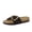 Chocolate, variant on Leeds 100% Genuine Leather Suede Womens Sandals, Comfortable Slides for Women with Adjustable Statement Buckle