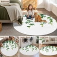 thumbnail image 6 of Summer Leaf Round Area&nbsp;Rug 7ft Green Gradient Plant Watercolor Non-Slip&nbsp;Washable Circle Rugs Soft Felt Indoor Floor Mat for Bedroom Kitchen Living Room Bathroom, 6 of 9