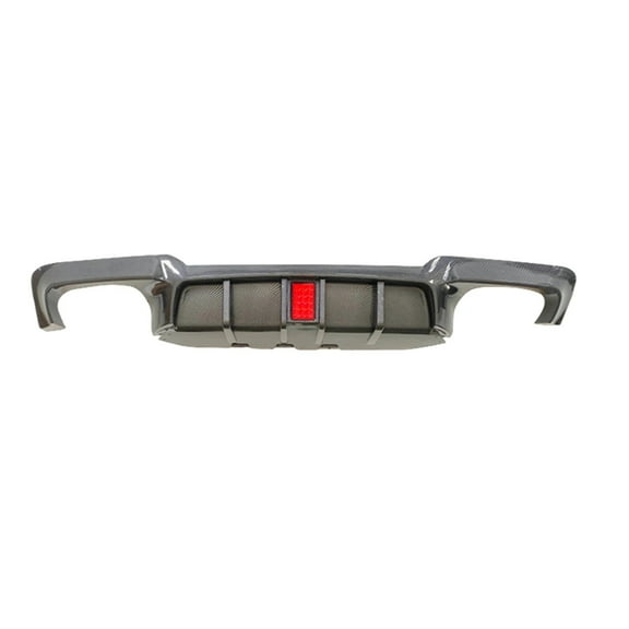 Rear Bumper Diffuser Lip With Lamp For BMW 5 Series F10 F11 F18 M Sport 2010-2016 Carbon Fiber Look/Gloss Black Boot Spoiler