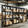 thumbnail image 3 of 3 Sets Heavy Duty 4-Tier Metal Storage Shelving Unit,73"H48"W22.4"D Adjustable Industrial Racks for Garage & Warehouse Organization, 3 of 7