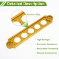 thumbnail image 3 of Unique Bargains Universal Car Battery Tie Down Bracket Hold Lock Battery Hold Down Bracket Aluminum Alloy Gold Tone 1Set with J-hooks Nut Washers Protective Sleeves, 3 of 6