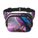 thumbnail image 1 of Fotbe Beautiful Flower Blue Bird Cangurera Cuadrada con Estampado de Doble Capa, Bolsa de Cintura Ajustable Mini para Hombres y Mujeres, 1 of 9
