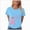 T-Shirt H20-Sky Blue, variant on Women Breast Cancer Print T Shirt Short Sleeve Women Short Sleeve Round Neck Tee Womens Basic T Shirts Tops