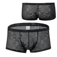 thumbnail image 3 of Men's Boxer Briefs Thong Undies Men Underwear Men Pack Anatomical Underwear Brief Bottoms Out Brief Glow in The Dark Mens Designer Shapeless Full Briefs Fashion Black L, 3 of 3