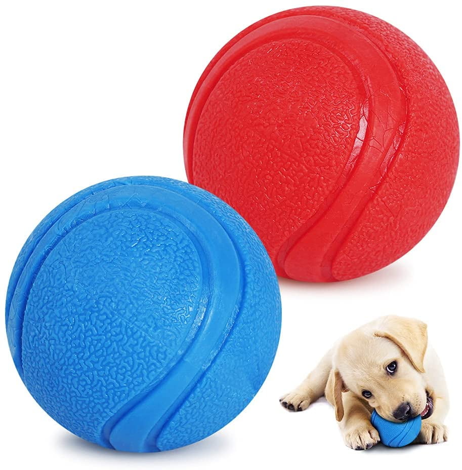 Solid Indestructible Red Small Large Dog Ball Toy for Pet Dog Biting Playing 