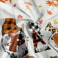 thumbnail image 4 of Fall Gnomes Pumpkins Shower Curtain, Autumn Maple Leaves Buffalo Check Plaid Bathroom Decor, Thanksgiving Harvest Bathtub Curtains with Hooks 72 x 72 Inches…, 4 of 5