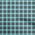 thumbnail image 1 of oneOone Cotton Poplin Twill Turquoise Blue Fabric Tartan Sewing Craft Projects Fabric Prints By Yard 56 Inch Wide, 1 of 4