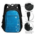 thumbnail image 3 of Balery Blue Christmas Mochila con carga USB para hombre y mujer - Mochila impermeable y antirrobo para portátil con puerto USB para viajes, trabajo, estudios y universidad, 3 of 7