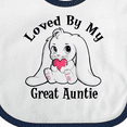 thumbnail image 4 of Inktastic Loved by My Great Auntie Bunny Rabbit Boys or Girls Baby Bib, 4 of 4