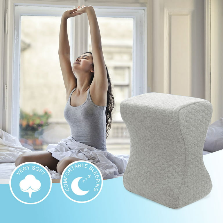 Knee Pillow for Side Sleepers - 100% Memory Foam Wedge Contour