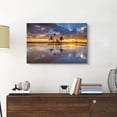 thumbnail image 4 of Ocean Canvas Wall Art Decor: Beach Coastal Scene Artwork Palm Tree Seascape Painting Print Horizontal Sunset Sea Theme Picture for Bathroom Bedroom Living Room, 4 of 6