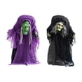 thumbnail image 3 of Motion Sensor Witch Prop - 33" Hunchback Witch with Glowing Eyes, Sound Effects & Motorized Movement for Haunted Houses & Escape Rooms, 3 of 7