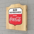 thumbnail image 6 of Coca-Cola Go Refreshed Dart Board Cabinet Set with 6 Steel Tip Darts, 6 of 7