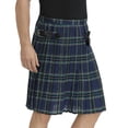 thumbnail image 3 of Vjnyvs Scottish Plaid Kilt Scottish Pleated Tartan Skirt Kilts Clothing Traditional Skirt for Men, 3 of 7