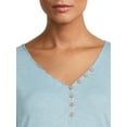 thumbnail image 4 of Time and Tru Women's Short Sleeve Henley, 4 of 5