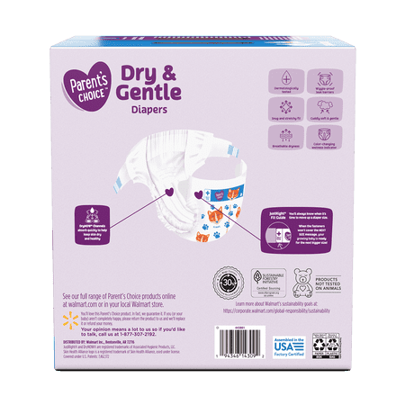Dry & Gentle Diapers Size 8, 64Count