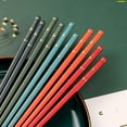 thumbnail image 5 of 5 pares de palillos chinos reutilizables de fibra de vidrio, palillos chinos de estilo chino, aptos para lavavajillas, palillos chinos de cocina de aleación, 5 of 5