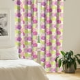 thumbnail image 3 of Ambesonne Floral 4-Panel Curtains, Romance in Springtime, 56"x63", Magenta Violet Green, 3 of 4
