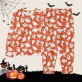 thumbnail image 2 of Halloween Pajamas Set Ghost Pumpkin Print Boy Pajamas Set Long Sleeve Pullover Crewneck Soft Shirts Nightwear with Pants Set Toddler Size 2-3 Years Boys Pajamas, 2 of 5