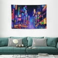 thumbnail image 2 of ONETECH  Japanese Anime Tapestry, Punk Cityscape Wall Tapestry, Japanese Tokyo Billboards District City 80S Art Wall Hangings for Living Room Bedroom Dorm, 2 of 7