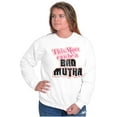 thumbnail image 4 of Retro This Mom Can Be A Bad Mutha Women Plus Size Crewneck Sweatshirt Brisco Brands 3X, 4 of 5