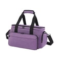 thumbnail image 2 of Bolsa de maquillaje de viaje, bolsa de almacenamiento con bolsillos, bolso de hombro, elegante y ligero. Violeta, 2 of 8