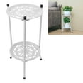 thumbnail image 1 of Plant Shelf, Easy To Install 2 Tier Delicate Flower Stand 50cm  For Balcony White,Black, 1 of 8