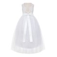 thumbnail image 2 of Ekidsbridal Scalloped V-Back Lace A-Line Formal Flower Girl Dress Wedding Mini Bridal Gown 207R M, 2 of 3