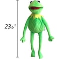 thumbnail image 4 of Kermit Frog Puppet with Puppets Control Rod & 50 Pcs Kermit The Frog Puppet Stickers, Hand Kermit Puppet Soft Stuffed Plush Toy for Boys & Girls - 24 Inches, 4 of 8