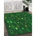 thumbnail image 2 of Ahgly Company Indoor Square Patterned Deep Emerald Green Area Rugs, 3' Square, 2 of 6