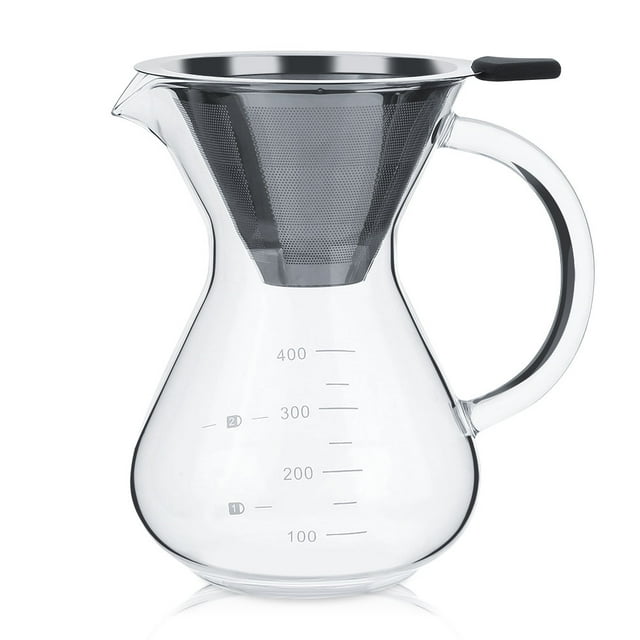 Cafetière, cafetière, Robinet en V Verre Résistant à la Chaleur Borosilicate Élevé pour le Thé Café
