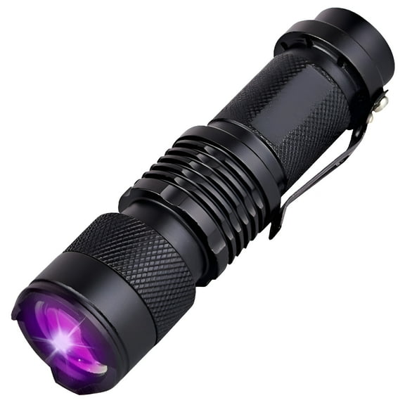 JacobsParts UV LED Flashlight 395nm Blacklight Wood's Lamp with Zoom Focus, Dog Pet Urine Detector, Anti-counterfeiting Identification, Resin Curing