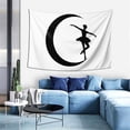 thumbnail image 5 of Night Moon Dancer Tapestry, Ballet Posing Wall Hanging Tapestries Dorm Room Home Decor, 60" x 40", 5 of 7