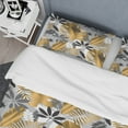 thumbnail image 4 of Designart 'Geometric luxury jungle foliage pattern' Mid-Century Modern Duvet Cover Set, 4 of 4