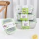 thumbnail image 3 of BRIGHTFUFU 2pcs Caja de almuerzo de acero inoxidable Contenedor Bento Caja de comida de sellado portátil para alimentos (Verde 550ML + 350ML), 3 of 7