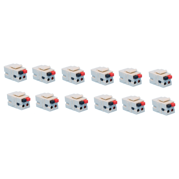 RiteAV Speaker Spring Clip Insert Light Almond Female/Female - 12 Pack