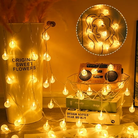 

ERTUTUYI USB Powered 20LED Bubble Ball Shape Decorative Light String House