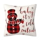 thumbnail image 1 of Juego de almohada de Navidad , funda de almohada de lino rústico para festividades, rojo y blanco, sillón, decoración de Navidad de(Yx1109 - 1)(18 pulgadas), 1 of 5