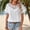 #0086-White, variant on Women's Short Sleeve Lace Tops, Casual Chiffon Blouses with Hollow Out Neckline, Soft Flowy Shirts for Spring, Cute Loose Fit Tees for Summer Daily Wear Gift
