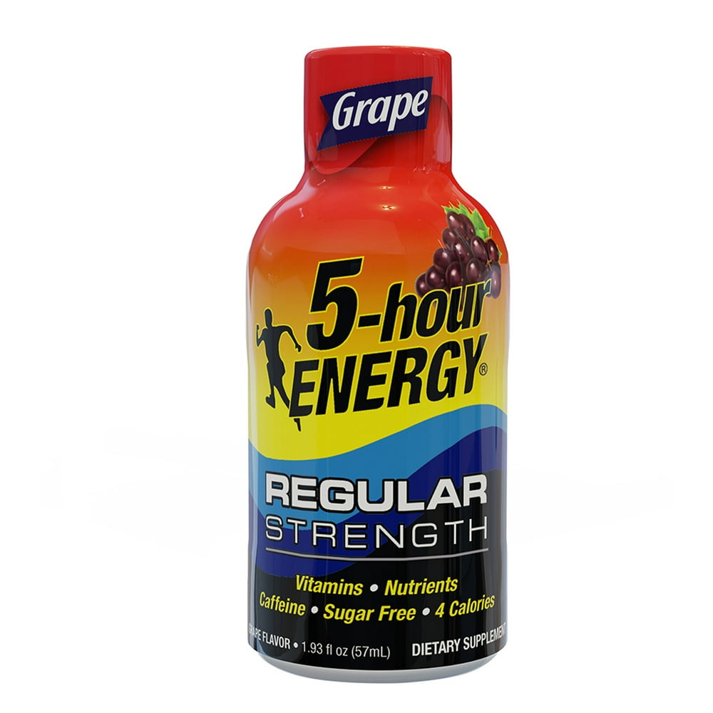 5hour ENERGY Shot, Regular Strength, Grape, 1.93 oz., Bottle Walmart